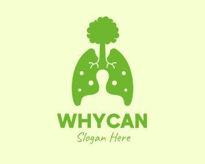 Green Eco Lungs Tree Logo