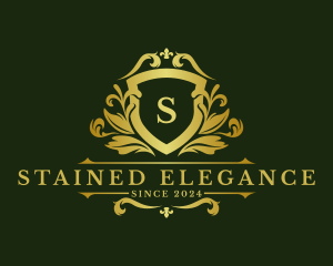 Elegant Ornate Shield Crest logo design