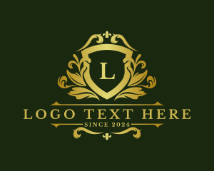 Elegant Ornate Shield Crest Logo