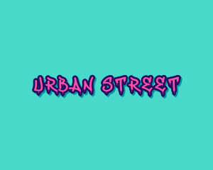 Street - Street Graffiti Drip logo design