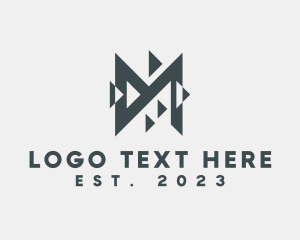 Application - Digital Software Letter M logo design