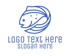 Blue - Blue Fish Seafood logo design