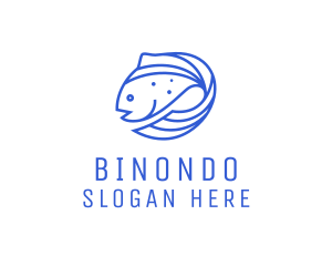 Salmon - Fish Seafood Salmon logo design