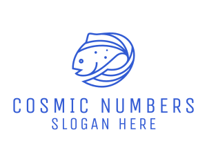 Numerology - Fish Seafood Salmon logo design