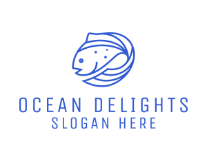 Seafood - Fish Seafood Salmon logo design