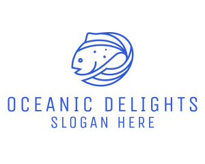 Fish - Fish Seafood Salmon logo design