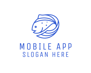 Fish Seafood Salmon logo design