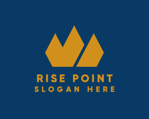 Simple Pointed Crown logo design