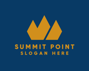 Simple Pointed Crown logo design