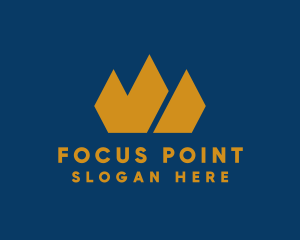 Simple Pointed Crown logo design