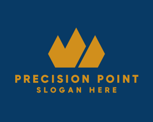 Simple Pointed Crown logo design