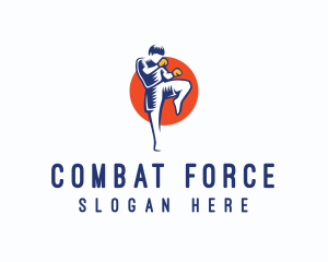 Kickboxing Combat Sports logo design