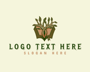 Organic - Tree Wisdom Book logo design
