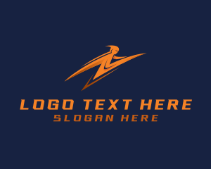 Human - Fast Electric Human logo design