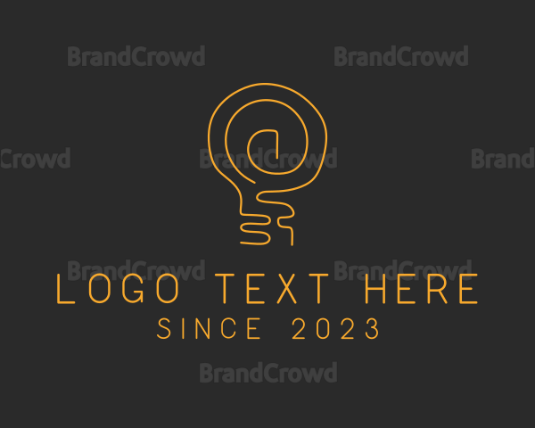 Gold Bulb Lamp Logo