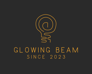 Gold Bulb Lamp logo design