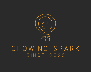 Gold Bulb Lamp logo design