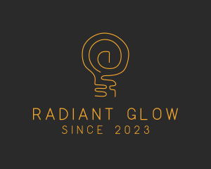 Gold Bulb Lamp logo design