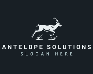 Antelope Deer Animal logo design