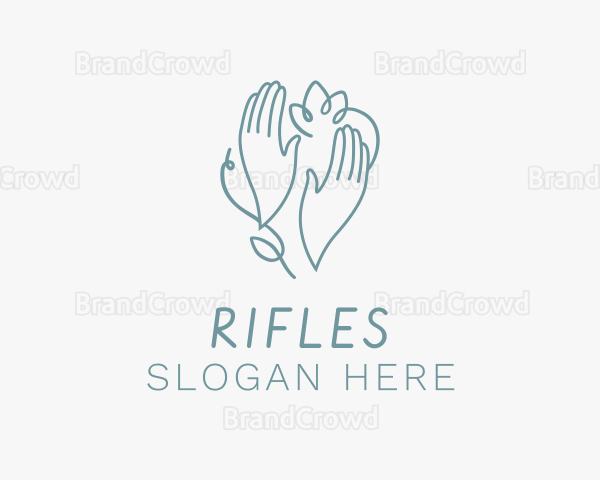 Relaxing Massage Hands Logo