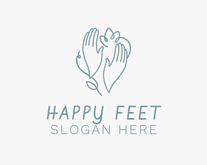 Foot - Relaxing Massage Hands logo design