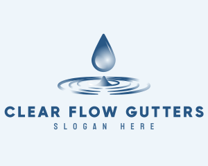 Water Droplet Ripple logo design