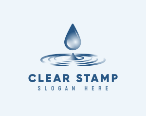 Water Droplet Ripple logo design