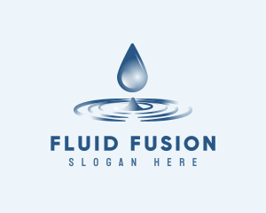 Water Droplet Ripple logo design