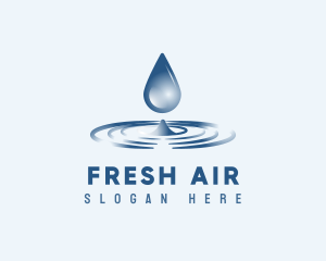 Water Droplet Ripple logo design