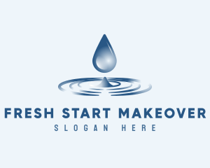 Water Droplet Ripple logo design