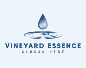 Water Droplet Ripple logo design