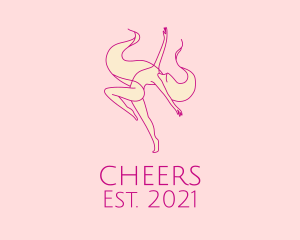 Circus - Lady Gymnast Sports logo design