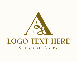 Scent - Natural Leaf Letter A logo design