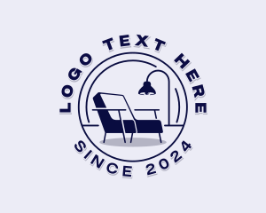 Home Decor - Lamp Armchair Upholstery logo design