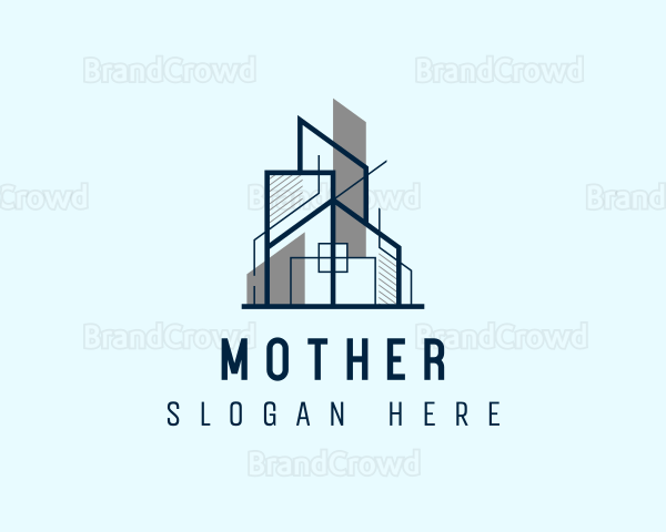 House Building Cityscape Logo