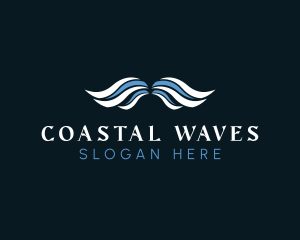 Water Wave Wings logo design