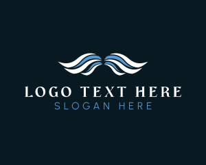 Ocean - Water Wave Wings logo design