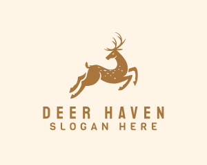 Gold Deluxe Deer logo design