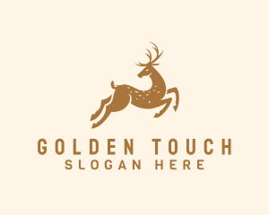 Gold Deluxe Deer logo design