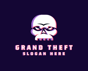 Gorilla Gaming Glitch Skull Logo