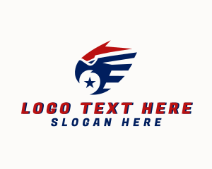 Stars And Stripes - Patriotic Eagle Bird logo design