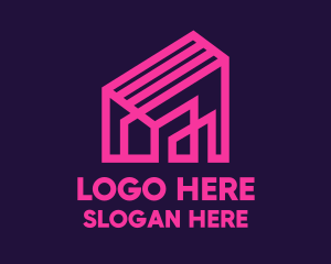Architecture Pink House logo design