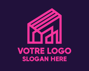 Architecture Pink House logo design