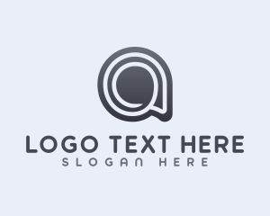 App - Social Chat Messaging Letter A logo design