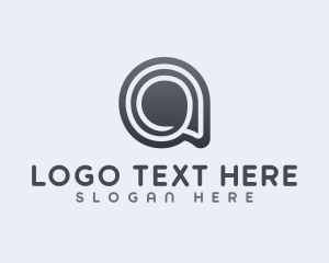 Social Chat Messaging Letter A Logo