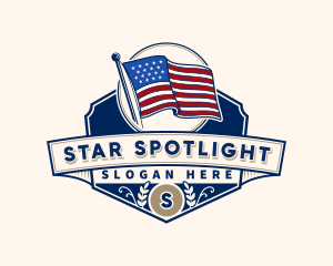 Veteran Patriotic Flag logo design