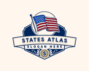 Veteran Patriotic Flag logo design