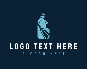 Cleaner - Sanitation Cleaner Tools logo design