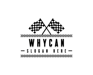 Kart - Race Flag Competition logo design