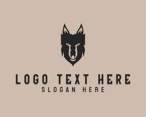 Wolf Head Animal logo design
